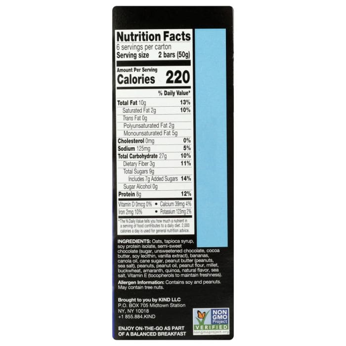 KIND: Breakfast Protein Bar Peanut Butter Banana Dark Chocolate 10.58 OZ (Pack of 3) - Grocery > Breakfast > Breakfast Foods - KIND