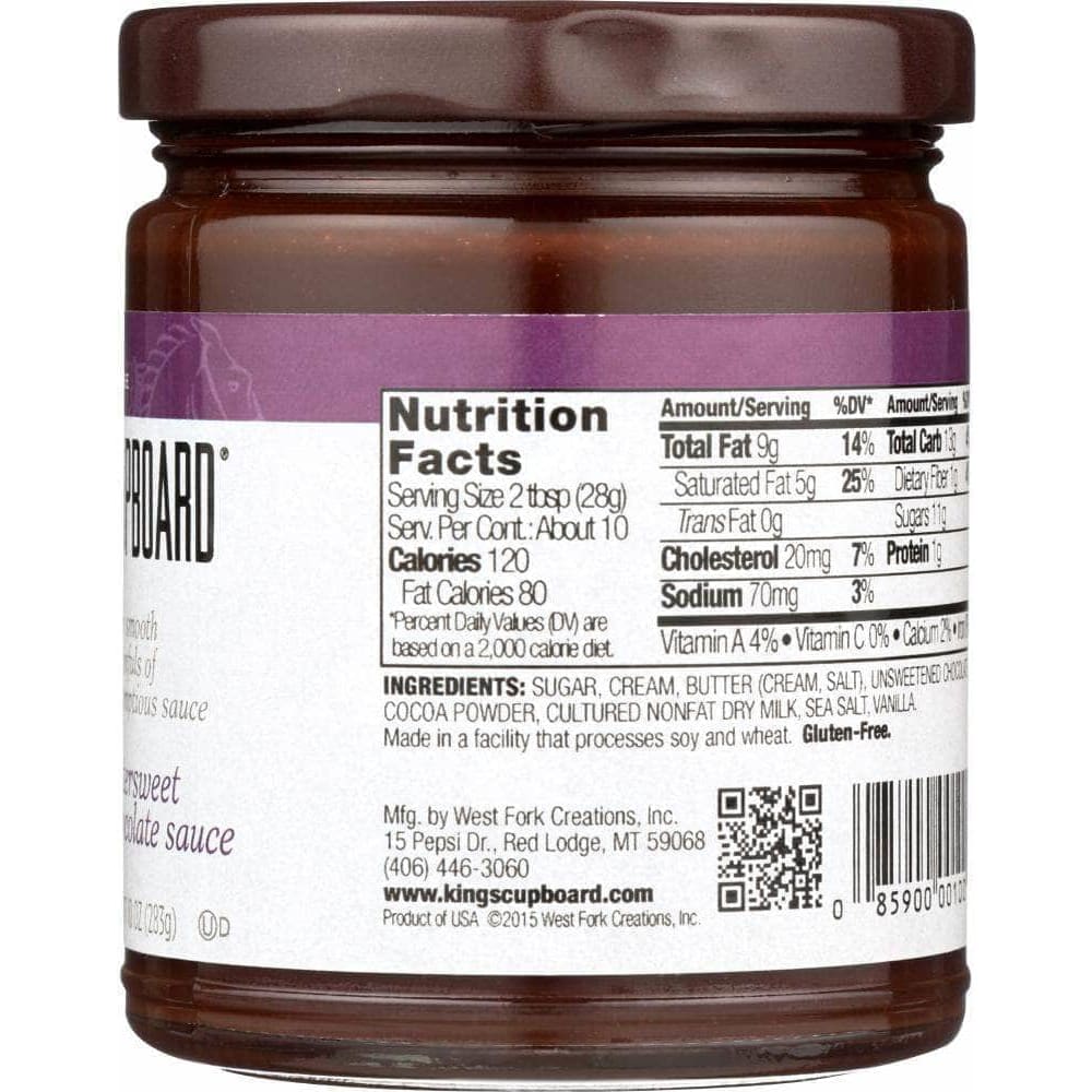 Kings Cupboard Kings Cupboard Bittersweet Chocolate Sauce, 10 oz