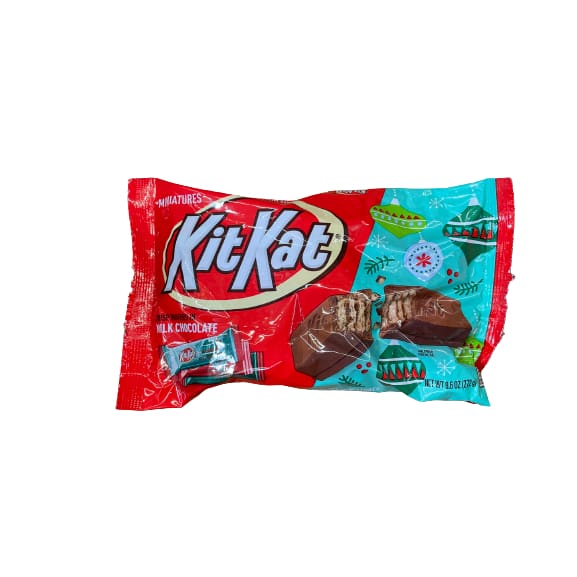 KIT KAT Miniatures Milk Chocolate Wafer Candy Bars Christmas 9.6 oz Bag - KIT KAT