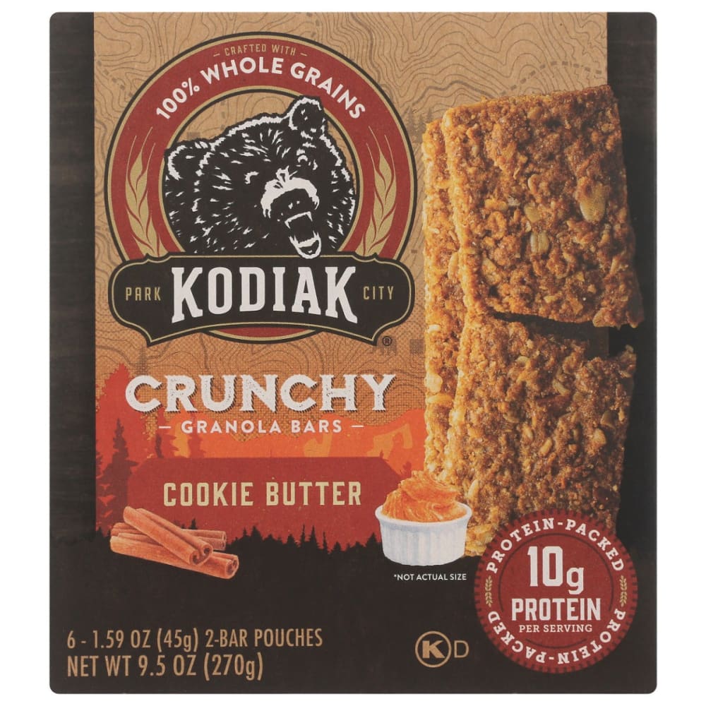 KODIAK: Cookie Butter Crunchy Granola Bars 9.5 oz (Pack of 4) - KODIAK