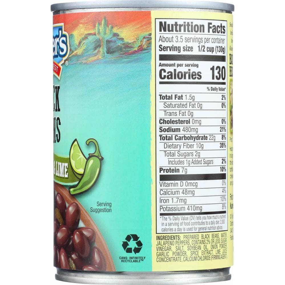 Kuners Kuners Southwest Jalapeno Black Beans with Lime Juice, 15 oz
