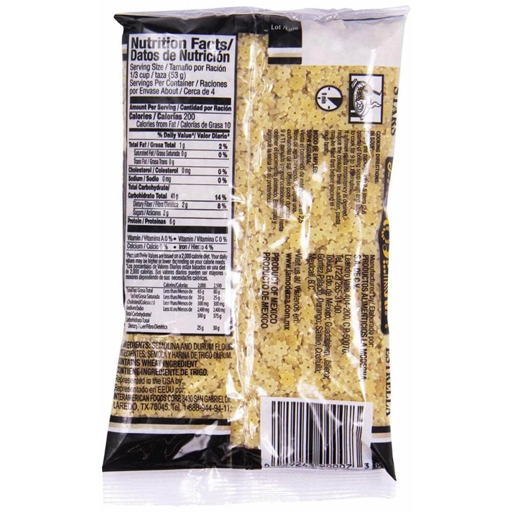 LA MODERNA Grocery > Meal Ingredients > Noodles & Pasta LA MODERNA Stars Pasta, 7 oz