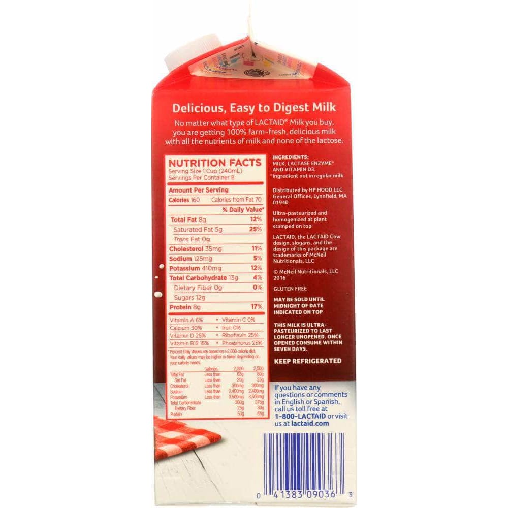 Lactaid Lactaid Whole Milk, 64 oz