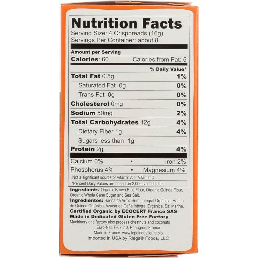 Le Pain Des Fleurs Le Pain Crispbread Quinoa, 4.41 oz