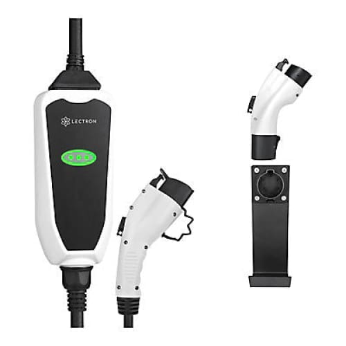 Lectron Portable 32A J1772 Electric Vehicle Charger with Adapter Holster Dock and J-Hook Mount - Home/Home/Home Improvement/Garage &