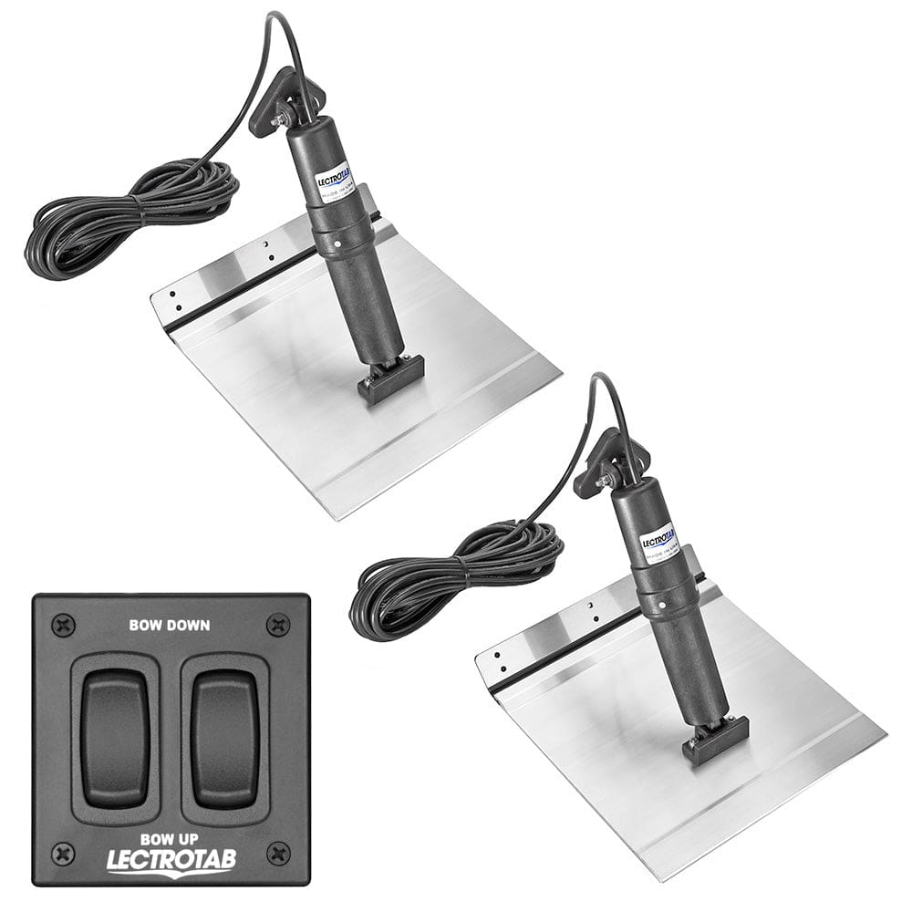 Lectrotab XKA Aluminum Alloy Trim Tab Kit w/ Rocker Switch - 9 x 24 - Boat Outfitting | Trim Tabs - Lectrotab