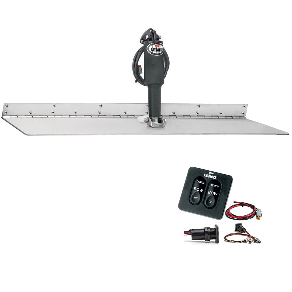 Lenco 12 x 30 Super Strong Trim Tab Kit w/ Standard Tactile Switch Kit 12V - Boat Outfitting | Trim Tabs - Lenco Marine