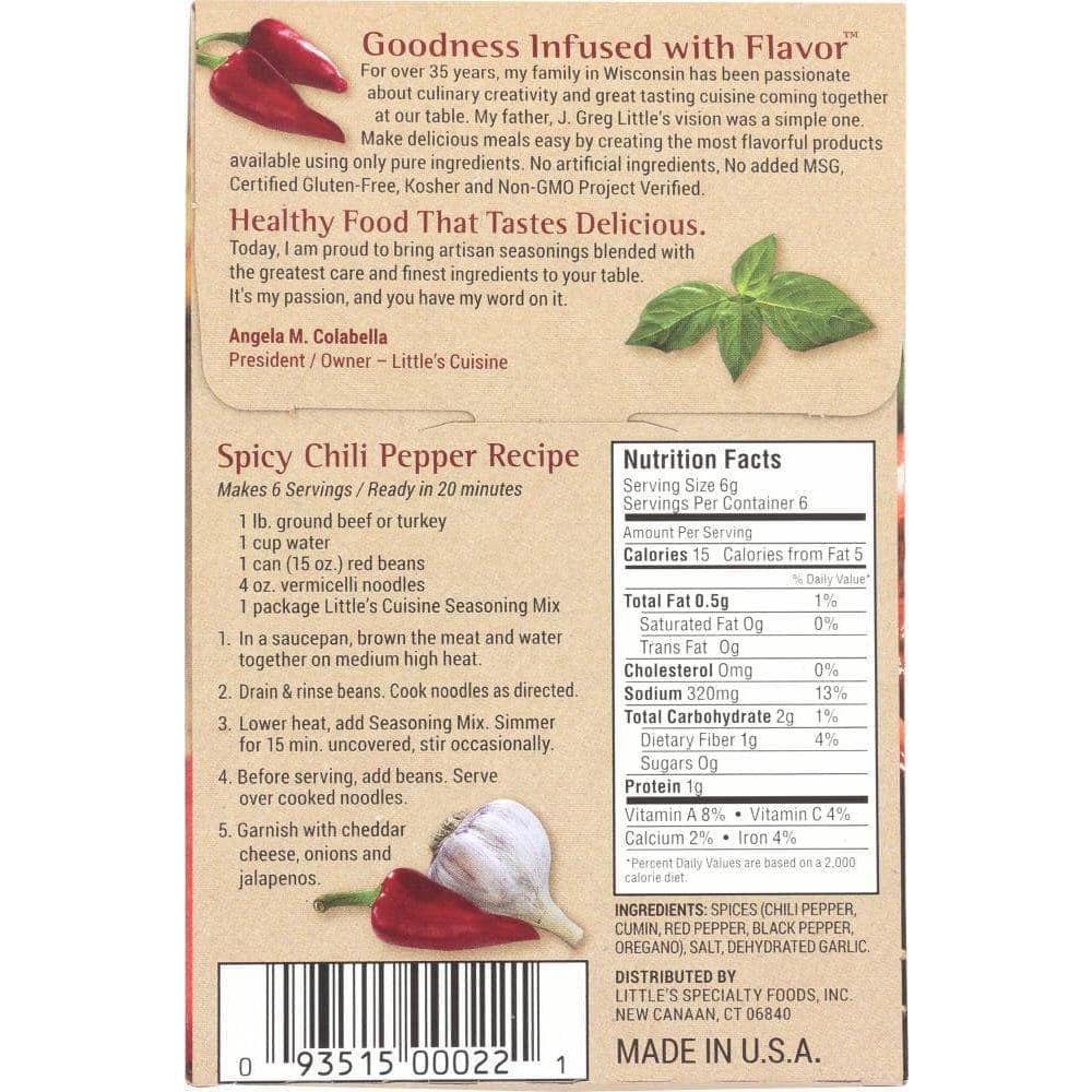 Littles Cuisine Littles Cuisine Seasoning Spicy Chili Mix, 1.25 oz