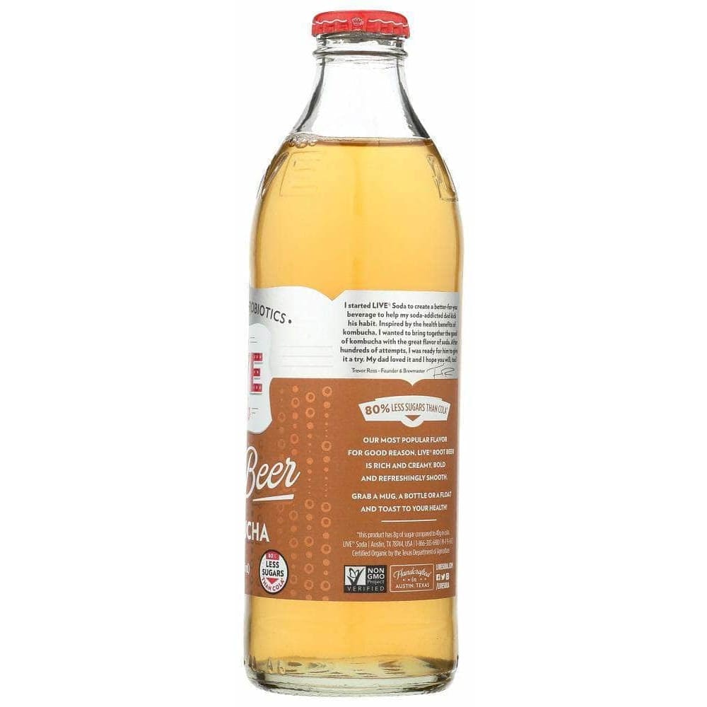 Live Soda Live Soda Root Beer Kombucha, 12 oz
