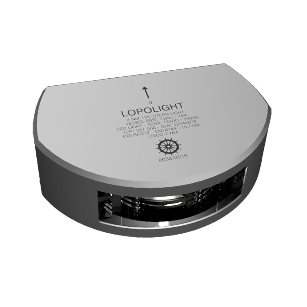 Lopolight Series 301-006 - Stern Light - 2NM - Vertical Mount - White - Silver Housing - 6M Cable - Lighting | Navigation Lights - Lopolight