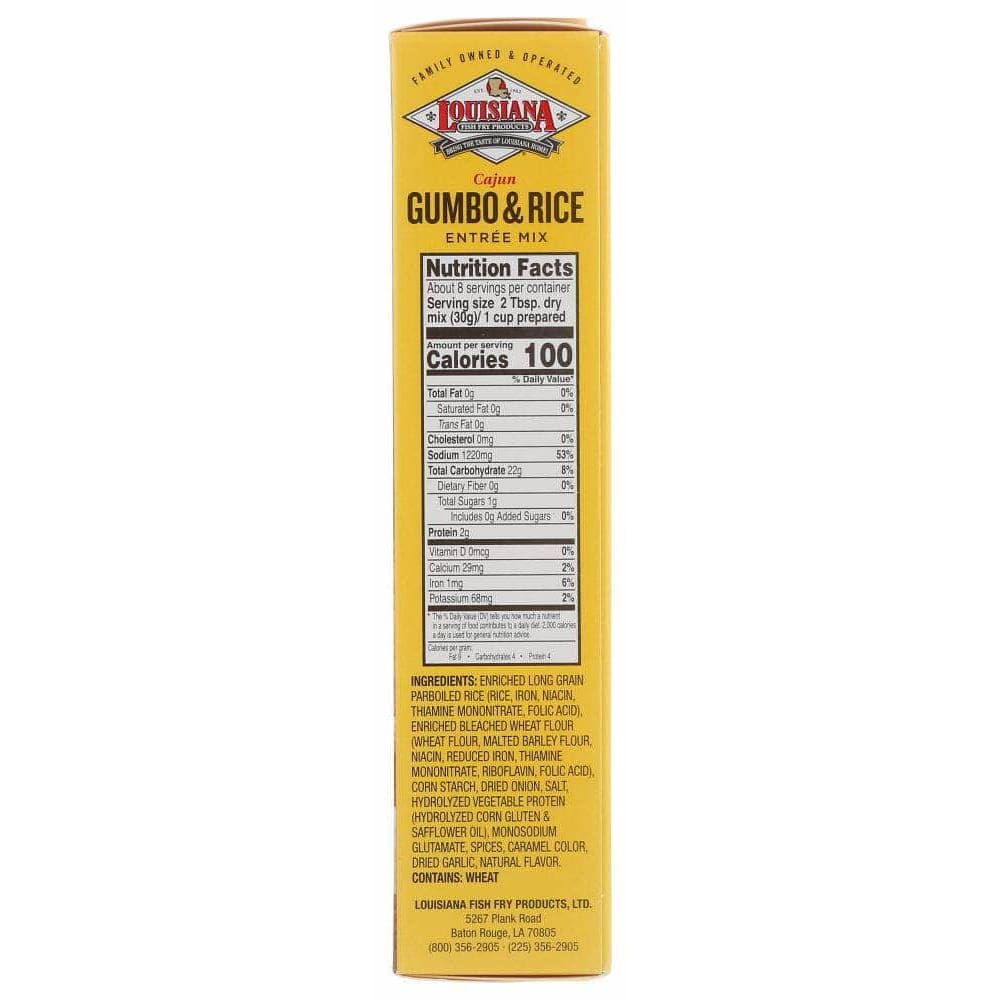 Louisiana Fish Fry Louisiana Fish Fry Mix Cajun Gumbo with Rice, 8 oz