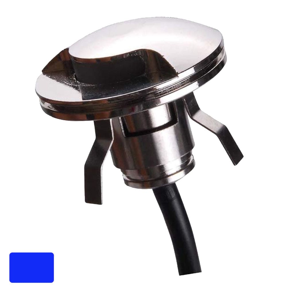 Lunasea 316 Polished Stainless Steel LED Waterproof Courtesy Light - Blue - 12VDC Only - Lighting | Interior / Courtesy Light - Lunasea