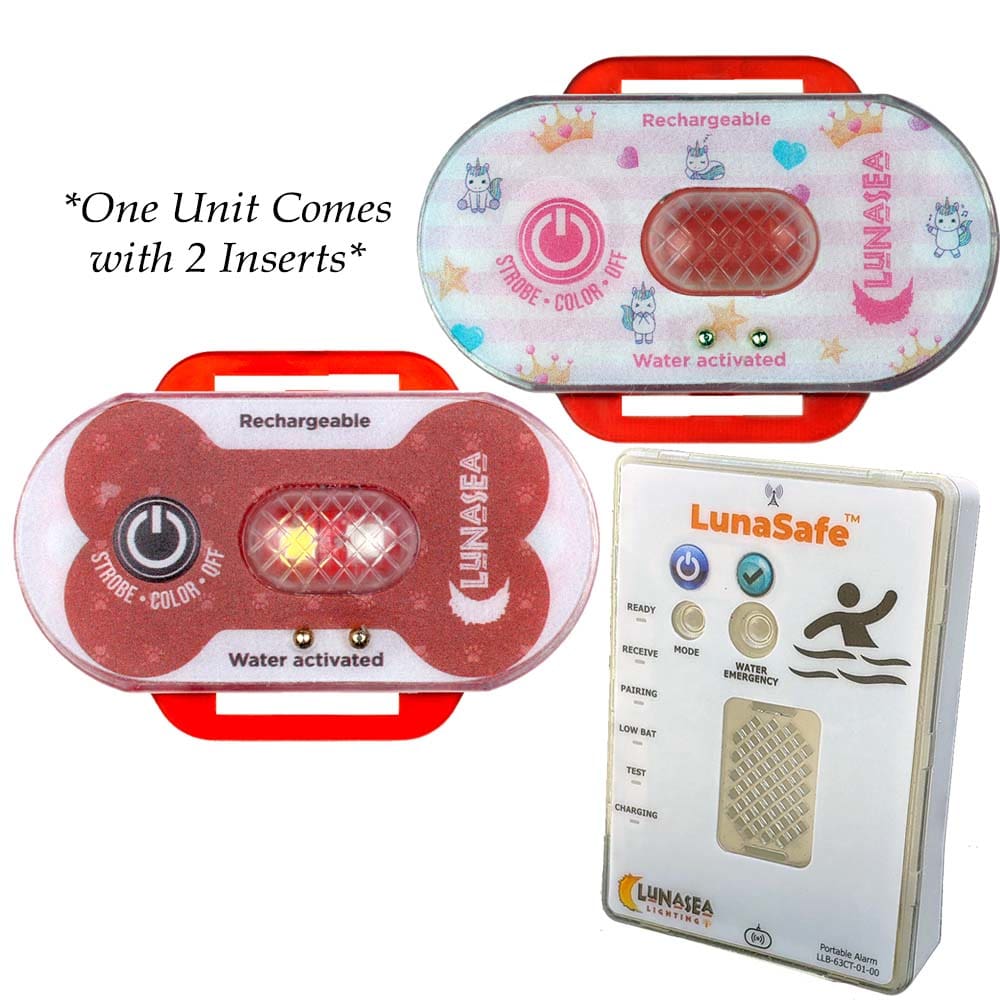 Lunasea Child/ Pet Safety Water Activated Strobe Light w/ RF Transmitter - Red Case - Marine Safety | Safety Lights - Lunasea Lighting