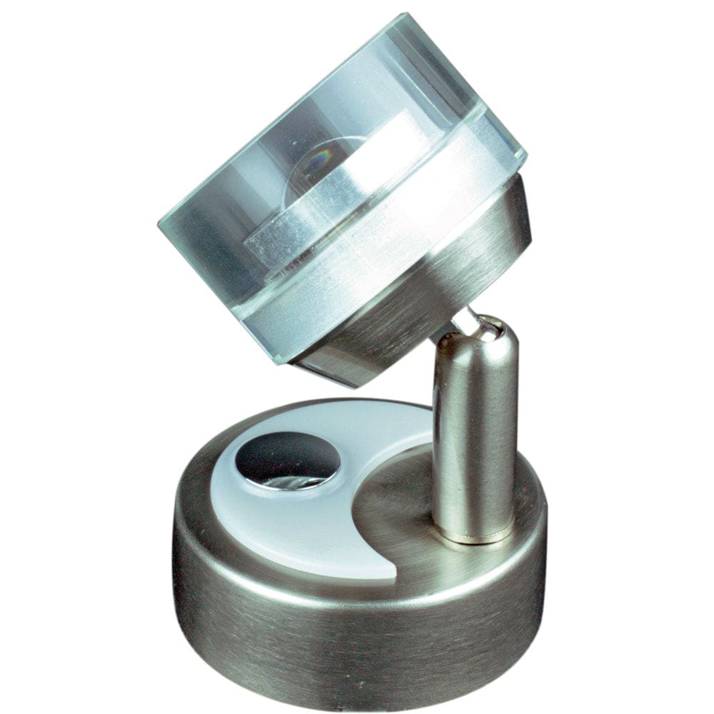 Lunasea Wall Mount LED Light w/ Round Glass Shade & Touch Dimming - Warm White/ Brushed Nickel Finish - Lighting | Interior / Courtesy Light