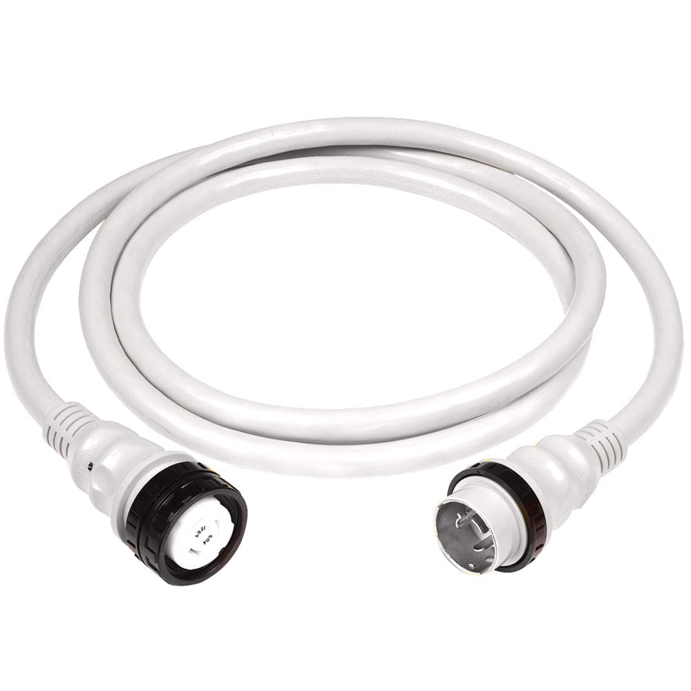 Marinco 50Amp 125/ 250V Shore Power Cable - 50’ - White - Electrical | Shore Power,Boat Outfitting | Shore Power - Marinco