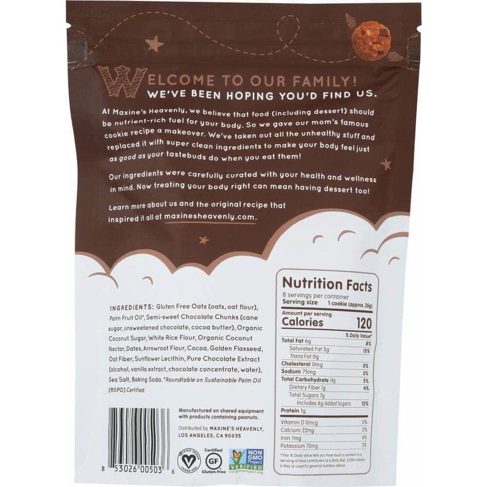 Maxines Heavenly Maxines Heavenly Cookie Chocolate Chocolate Chunk, 7.2 oz