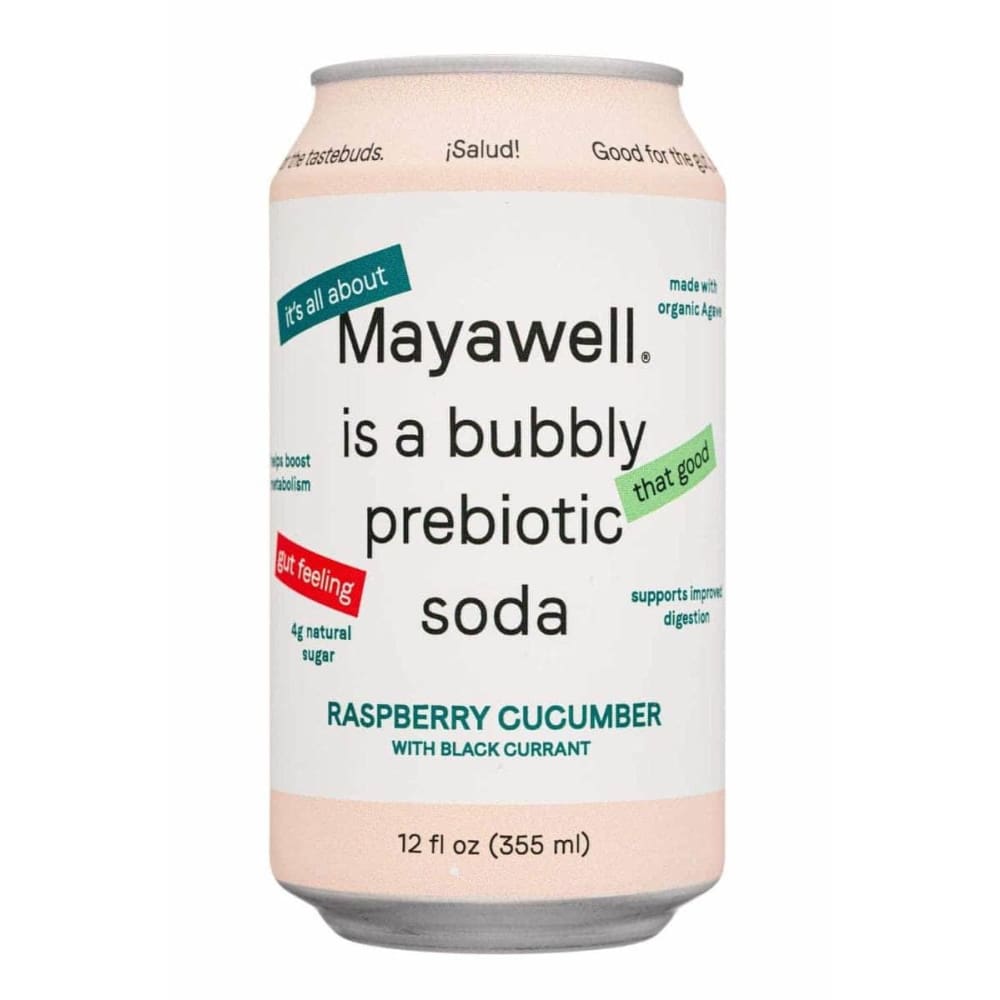 MAYAWELL Grocery > Beverages > Sodas MAYAWELL: Prebiotic Soda Raspberry Cucumber, 12 fo