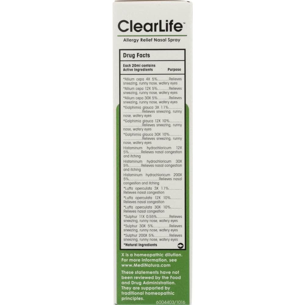 MEDINATURA Medinatura Clearlife Allergy Relief Spray, 0.68 Oz