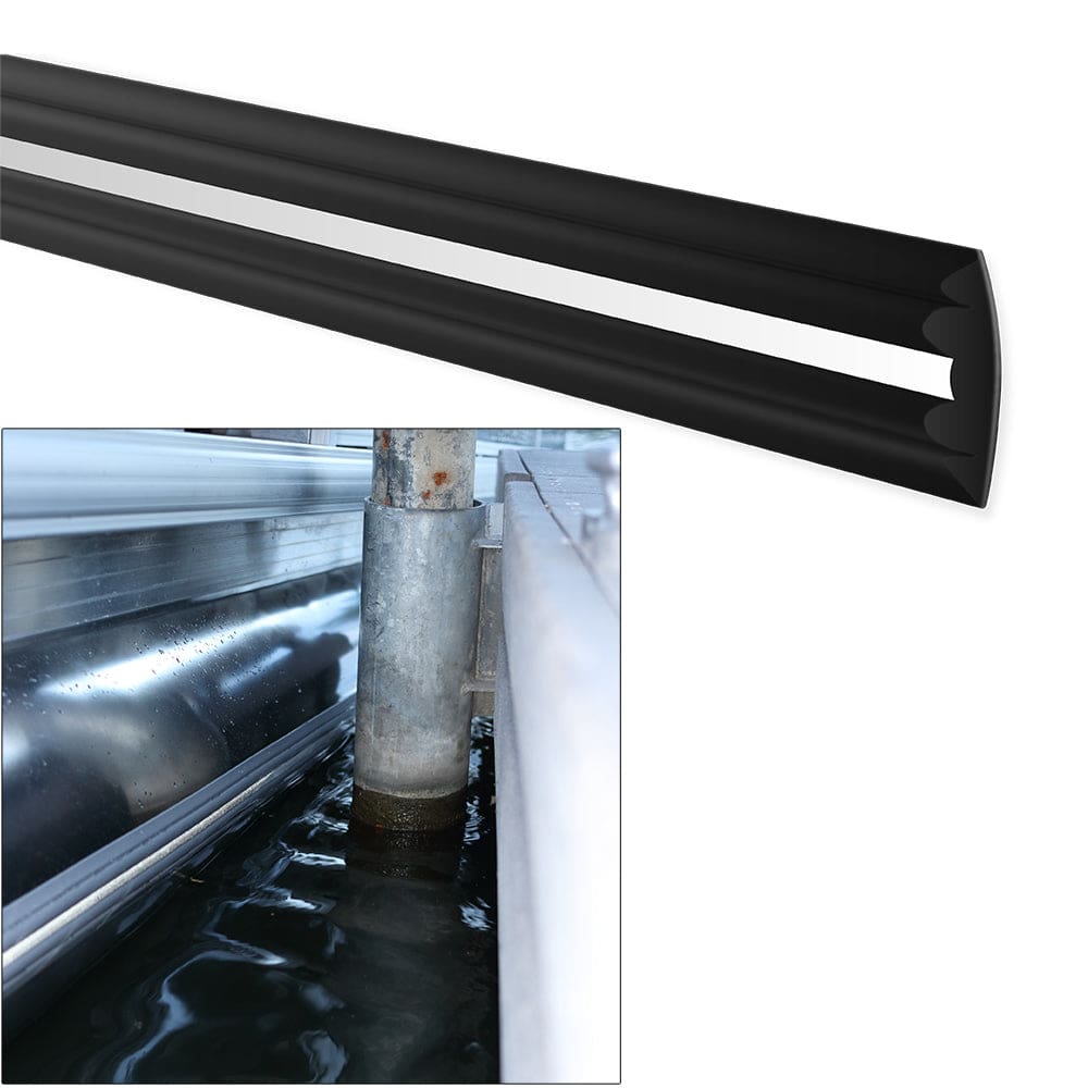 Megaware PontoonGuard® - 40’ Kit - (2) 20’ Guards f/ Pontoon Up To 25’ - Black - Boat Outfitting | Hull Protection - Megaware