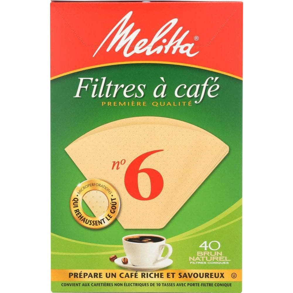 Melitta Melitta Coffee Filter Brown No. 6, 40 pc