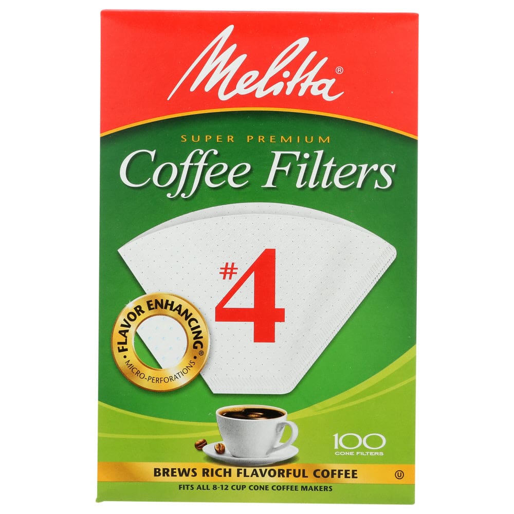 MELITTA: Coffee Filter White No. 4 100 pc (Pack of 5) - MELITTA
