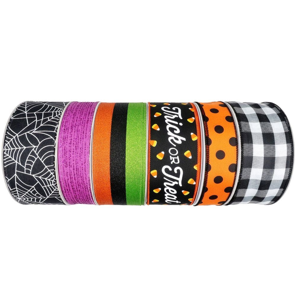 Member’s Mark 6-Pack Premium Wired Ribbon (Halloween Collection) - Halloween Indoor Decor - ShelHealth