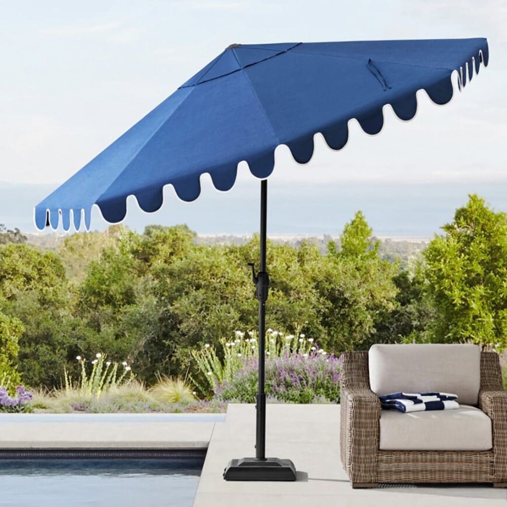 Member’s Mark 10’ Aluminum Scalloped Umbrella - Patio Umbrellas & Stands - ShelHealth