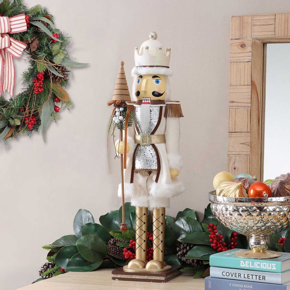 Member’s Mark 32 Decorative Wooden Nutcracker (Metallic) - Neutral Metallics - Member’s