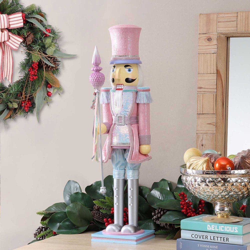 Member’s Mark 32 Decorative Wooden Nutcracker (Pink) - Holiday Decor - Member’s