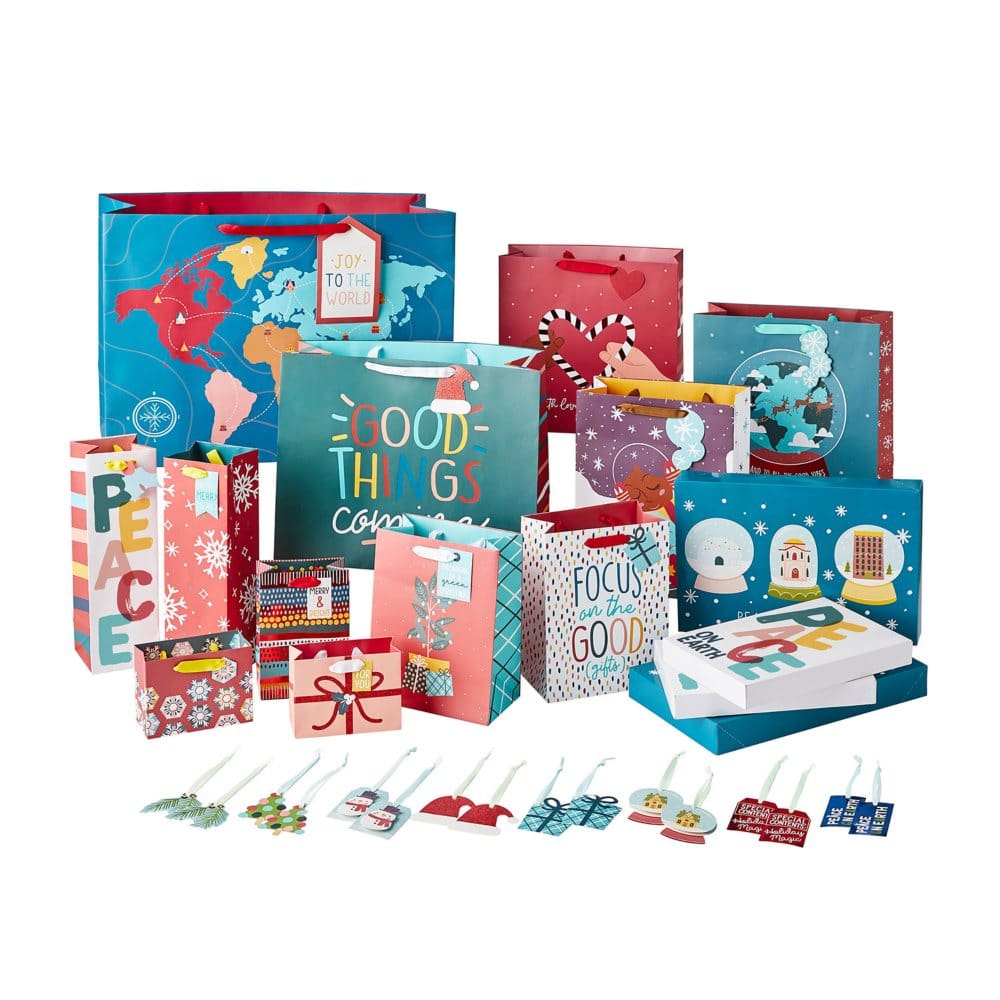 Member’s Mark 32-Piece Gift Packaging Bundle - Multi-Color - Holiday Brights - Member’s