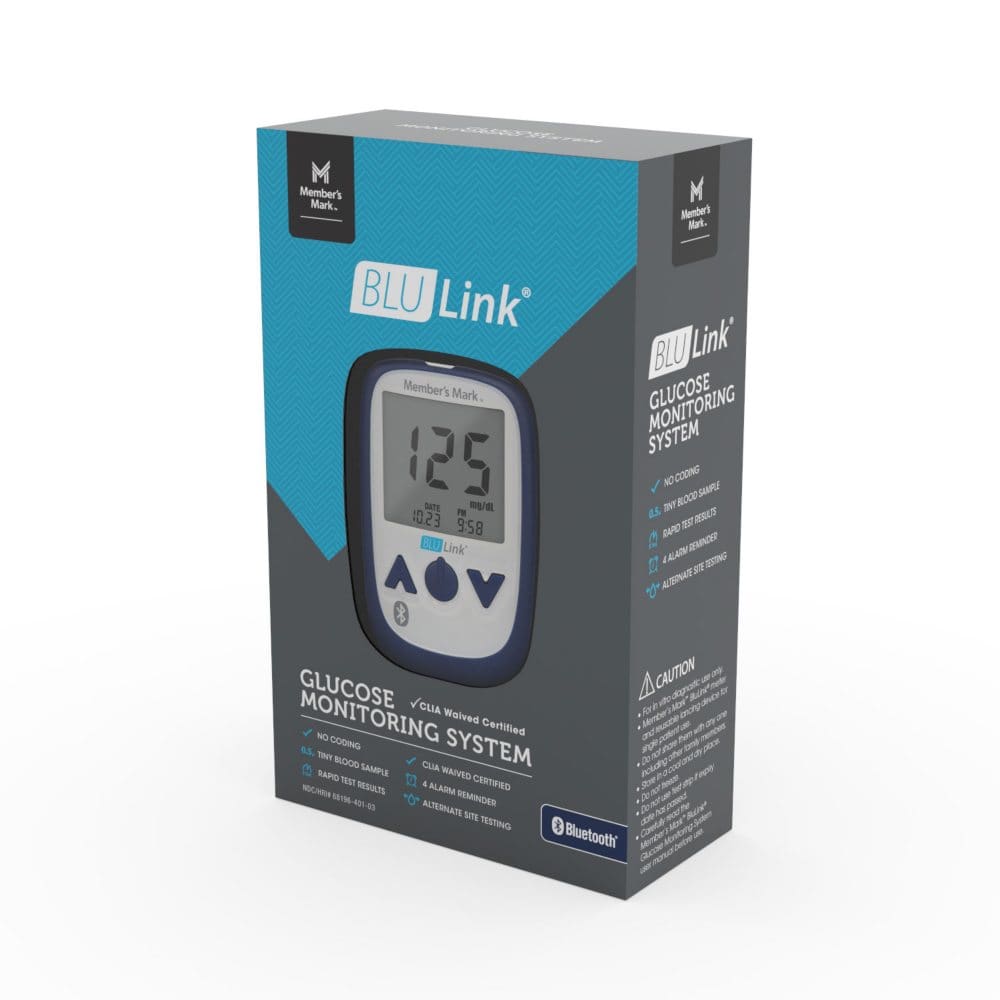 Member’s Mark BluLink Bluetooth Glucose Monitoring System - Diabetes Care - Member’s