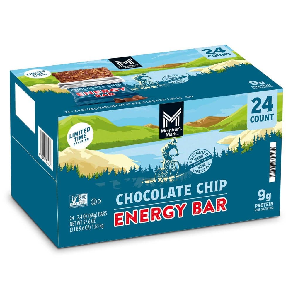 Member’s Mark Chocolate Chip Energy Bar (2.4 oz. 24 pk.) - New Items - ShelHealth