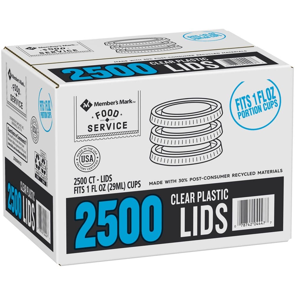 Member’s Mark Clear Plastic Portion Cup Lids (1 oz. 2,500 ct.) - Food Service & Hospitality Supplies - Member’s