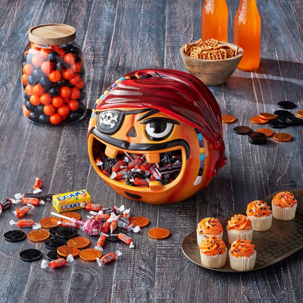 Member’s Mark Halloween Ceramic Candy Bowl Pirate - Halloween Indoor Decor - ShelHealth