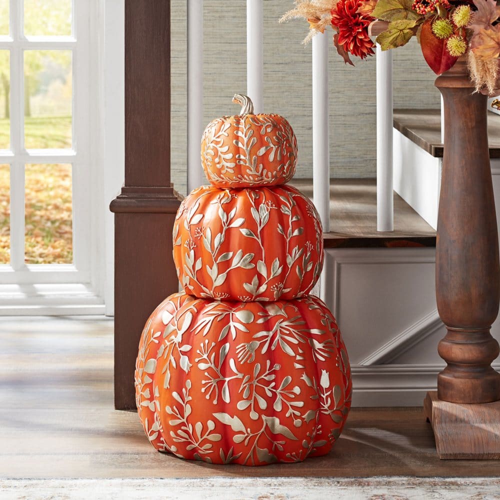Member’s Mark Harvest Pumpkin Decor - Orange - Halloween Indoor Decor - ShelHealth