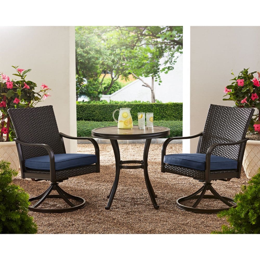 Member’s Mark Heritage 3-Piece Bistro Set - Indigo - Sunbrella - Member’s