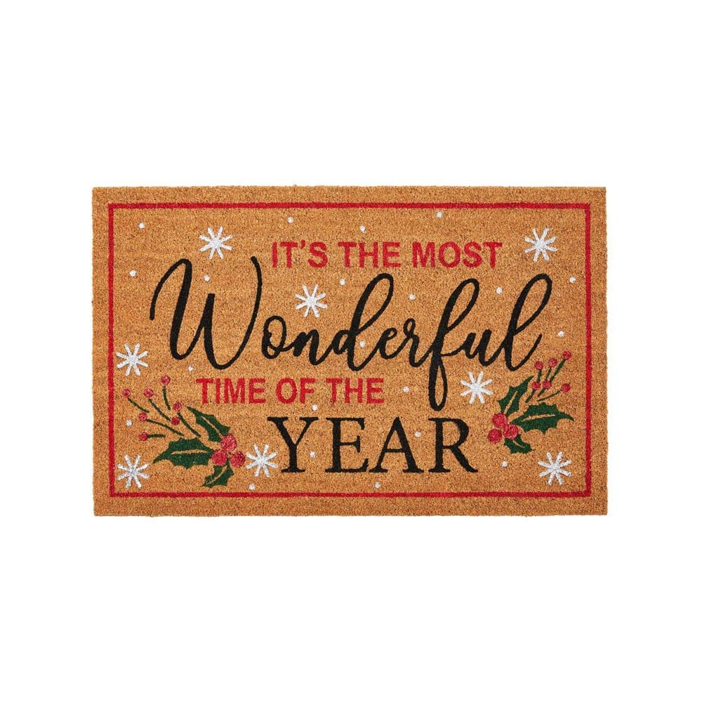 Member’s Mark Holiday Coir Mat - Most Wonderful Time - Outdoor Holiday Decor - Member’s