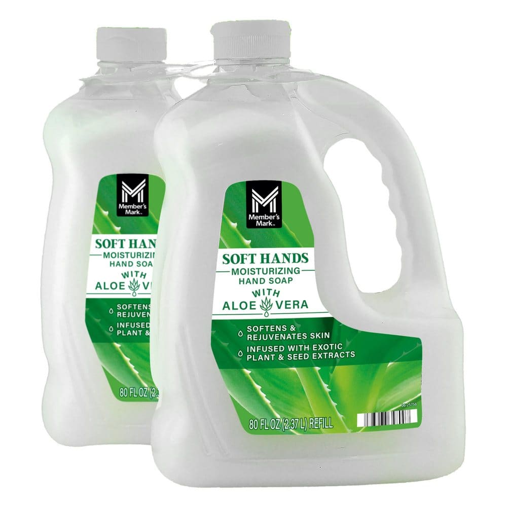 Member’s Mark Moisturizing Hand Soap Refill Aloe Vera (80 fl. oz. 2 pk.) - Personal Care - ShelHealth