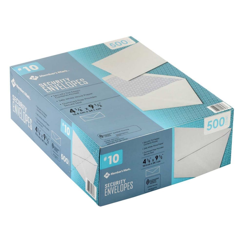 Member’s Mark Security Envelope #10 (500 ct.) - Office & Technology - Member’s