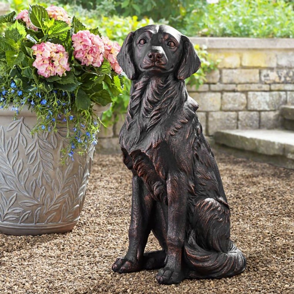 Member’s Mark Sitting Golden Retriever Dog Statue - Outdoor Decorative Accents - ShelHealth