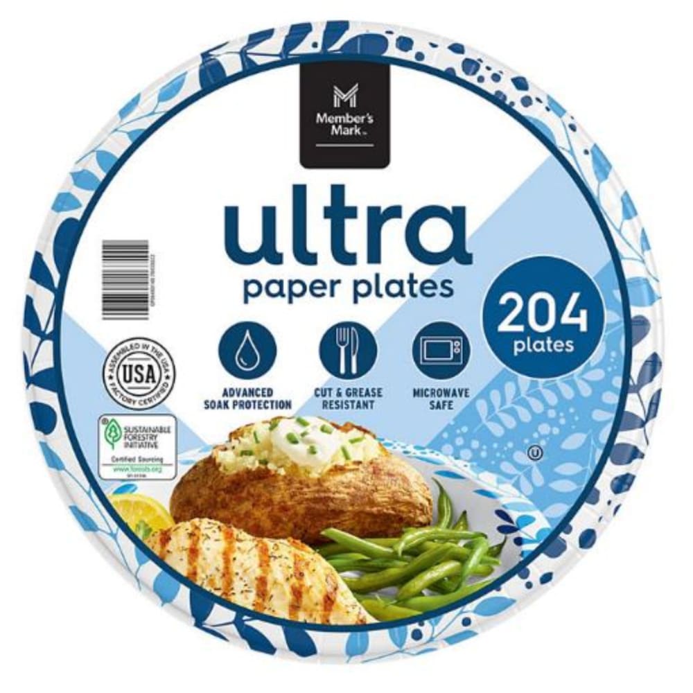 Member’s Mark Ultra Dinner Paper Plates (10 204 ct.) - Napkins + Plates - Member’s Mark