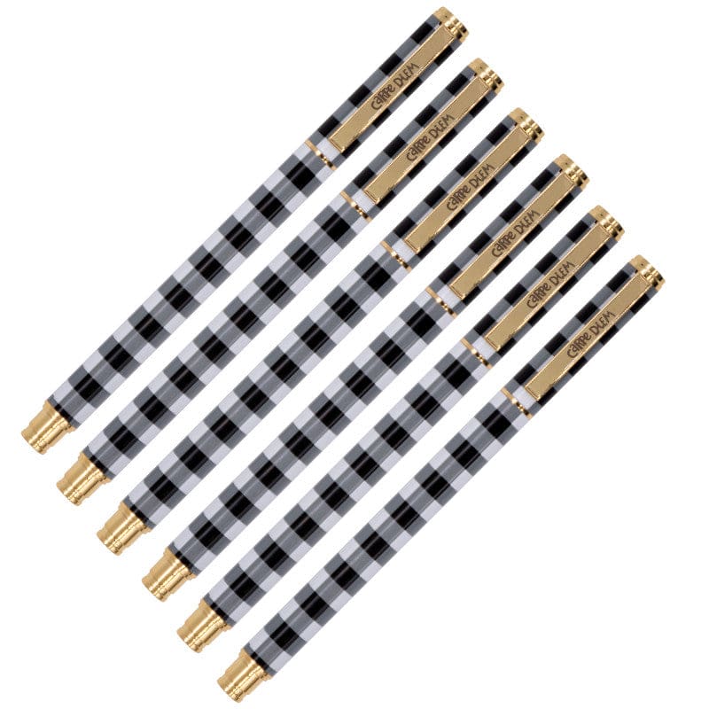 Metal Gel Pen Buffalo Check 6Ct - Pens - Pukka Pads