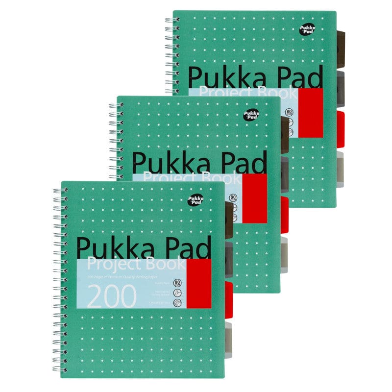 Metallic Green Letter Notebook 3Ct Subject Divider - Note Books & Pads - Pukka Pads