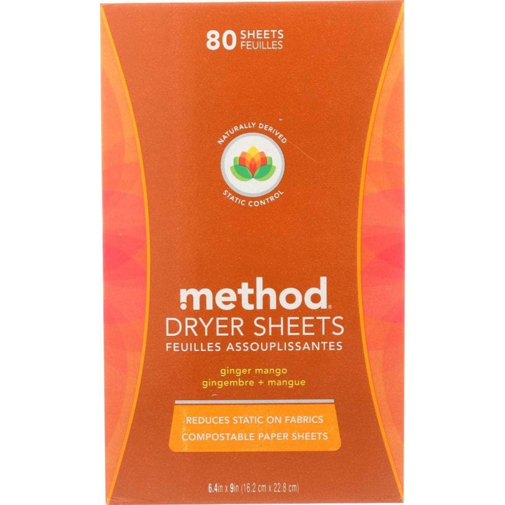 METHOD HOME CARE METHOD HOME CARE Dryer Sheet Gngr Mngo, 80 pc