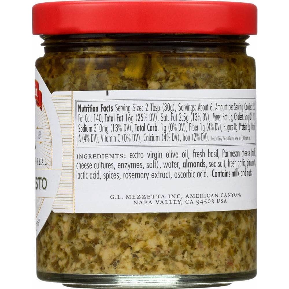 Mezzetta Mezzetta Napa Valley Bistro Homemade Style Basil Pesto, 6.25 oz