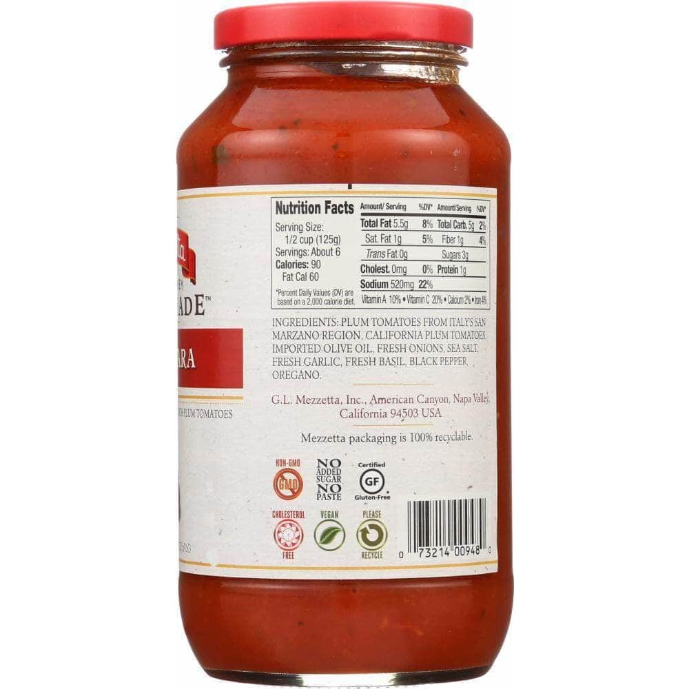 Mezzetta Mezzetta Napa Valley Bistro Homestyle Marinara Sauce, 24.5 oz