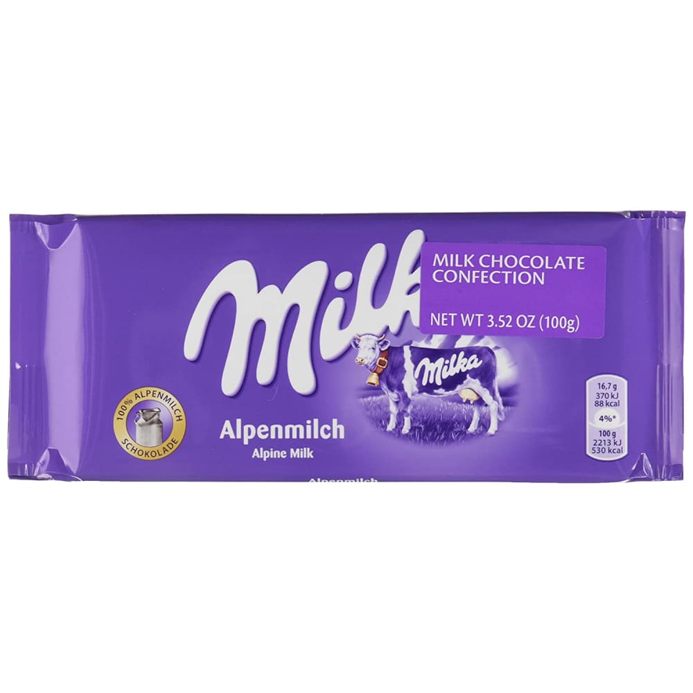 MILKA: Alpine Milk Chocolate Bar 3.52 oz (Pack of 6) - MILKA