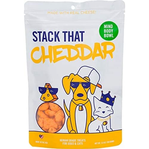 MIND BODY BOWL: Cheddar Cheese Dog Cat Treat 3.5 oz (Pack of 3) - Pet > PET TREATS - MIND BODY BOWL
