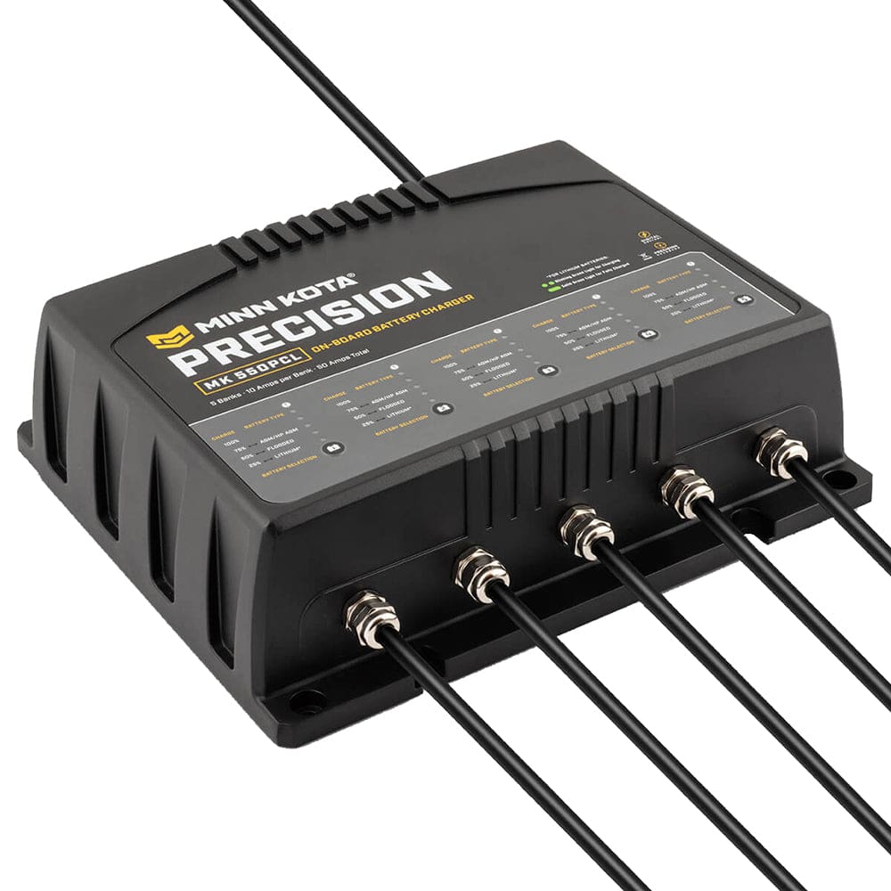 Minn Kota On-Board Precision Charger MK-550 PCL 5 Bank x 10 AMP LI Optimized Charger - Electrical | Battery Chargers - Minn Kota