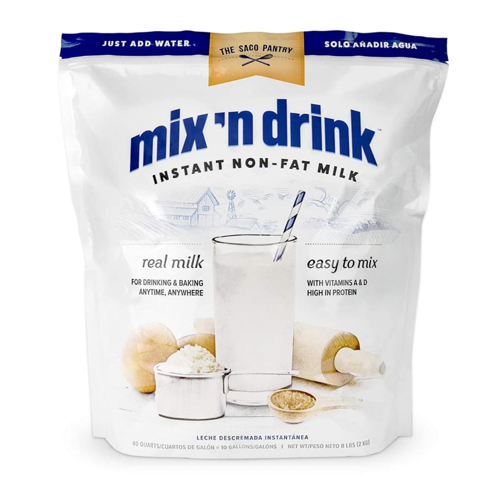 MIXN DRINK: Milk Skim Instant 8 lbs - Dairy Dairy Substitutes and Eggs > Milk & Milk Substitutes - MIXN DRINK